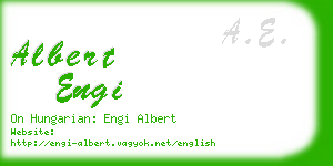 albert engi business card